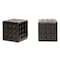 Baxton Studio Siskal Dark Brown Modern Cube Ottoman, PK2 72-4038 - alternate 1